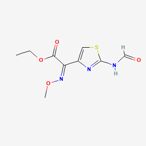 Ethyl (Z)-2-formamido-alpha-(methoxyimino)thiazol-4-acetate