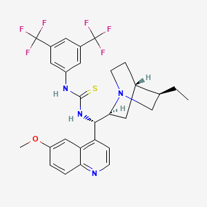 molecular formula C29H30F6N4OS B1600906 1-[3,5-Bis(trifluoromethyl)phenyl)-3-{(S)[(2S,4S,5R)-5-ethyl-1-aza-bicyclo[2.2.2]oct-2-yl]-(6-methoxy-4-quinolinyl)methyl}thiourea CAS No. 852913-19-0