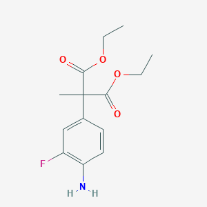 molecular formula C14H18FNO4 B1600943 Diethyl (4-amino-3-fluorophenyl)methylmalonate CAS No. 78543-08-5