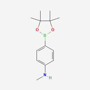 molecular formula C13H20BNO2 B1600959 N-甲基-4-(4,4,5,5-四甲基-1,3,2-二氧杂硼环丁烷-2-基)苯胺 CAS No. 845870-55-5