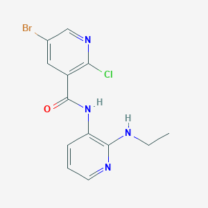 molecular formula C13H12BrClN4O B1600962 5-bromo-2-chloro-N-[2-(ethylamino)pyridin-3-yl]pyridine-3-carboxamide CAS No. 380378-90-5