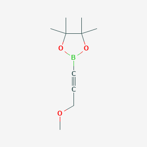 2-(3-Methoxyprop-1-YN-1-YL)-4,4,5,5-tetramethyl-1,3,2-dioxaborolane