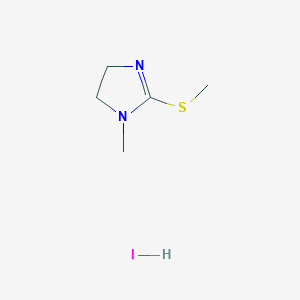 molecular formula C5H11IN2S B1600975 1-Methyl-2-(methylthio)-4,5-dihydro-1H-imidazole hydroiodide CAS No. 61076-89-9