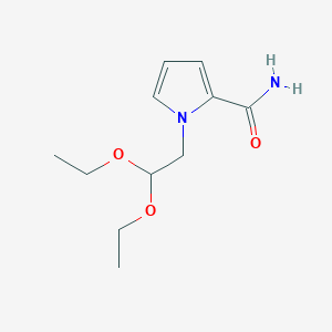 molecular formula C11H18N2O3 B160098 1-(2,2-Diethoxyethyl)pyrrole-2-carboxamide CAS No. 136927-44-1
