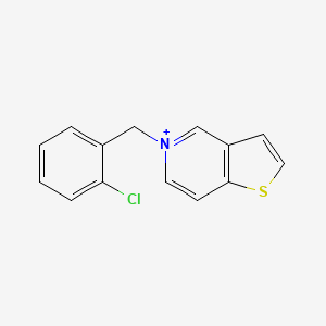 molecular formula C14H11ClNS+ B1601001 5-(2-Chlorobenzyl)thieno(3,2-C)pyridinium CAS No. 721387-90-2
