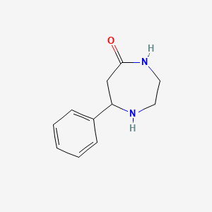 molecular formula C11H14N2O B1601032 7-Phenyl-1,4-diazepan-5-one CAS No. 89044-79-1