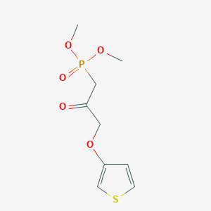 molecular formula C9H13O5PS B1601042 Dimethyl {2-oxo-3-[(thiophen-3-yl)oxy]propyl}phosphonate CAS No. 62401-58-5