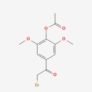 molecular formula C12H13BrO5 B1601062 4-(2-Bromoacetyl)-2,6-dimethoxyphenyl acetate CAS No. 28294-48-6