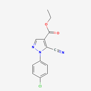 molecular formula C13H10ClN3O2 B1601066 ethyl 1-(4-chlorophenyl)-5-cyano-1H-pyrazole-4-carboxylate CAS No. 98476-27-8