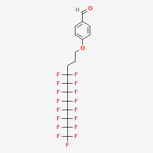 molecular formula C18H11F17O2 B1601078 4-[3-(Perfluorooctyl)-1-propyloxy]benzaldehyde CAS No. 494798-73-1