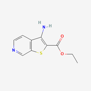 molecular formula C10H10N2O2S B1601122 Ethyl 3-aminothieno[2,3-c]pyridine-2-carboxylate CAS No. 78790-83-7