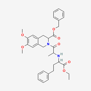 benzyl 2-[2-[(1-ethoxycarbonyl-3-phenyl-propyl)amino]propanoyl]-6,7-dimethoxy-3,4-dihydro-1H-isoquinoline-3-carboxylate