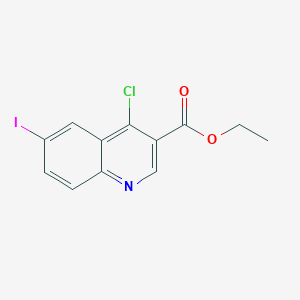 molecular formula C12H9ClINO2 B1601139 4-Chloro-6-iodo-quinoline-3-carboxylic acid ethyl ester CAS No. 206257-60-5
