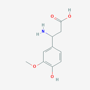 molecular formula C10H13NO4 B1601143 3-氨基-3-(4-羟基-3-甲氧基苯基)丙酸 CAS No. 72076-93-8