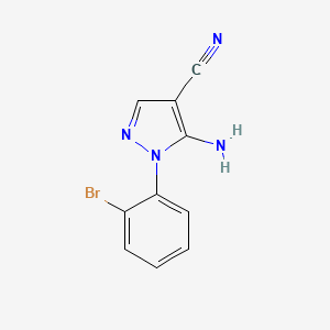 molecular formula C10H7BrN4 B1601163 5-Amino-1-(2-bromophenyl)-1H-pyrazole-4-carbonitrile CAS No. 71856-54-7