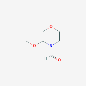 molecular formula C6H11NO3 B1601190 3-Methoxymorpholine-4-carbaldehyde CAS No. 61020-09-5