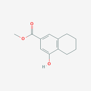 molecular formula C12H14O3 B1601200 Methyl 4-hydroxy-5,6,7,8-tetrahydronaphthalene-2-carboxylate CAS No. 89228-42-2