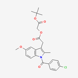 molecular formula C25H26ClNO6 B1601207 ACEMETACINTERT-BUTYLESTER CAS No. 75302-98-6