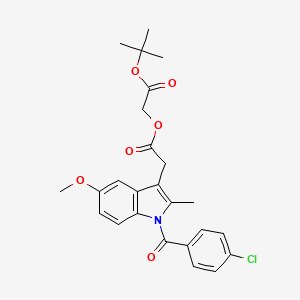 molecular formula C25H26ClNO6 B1601207 2-tert-Butoxy-2-oxoethyl [1-(4-chlorobenzoyl)-5-methoxy-2-methyl-1H-indol-3-yl]acetate CAS No. 75302-98-6