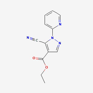 ethyl 5-cyano-1-(pyridin-2-yl)-1H-pyrazole-4-carboxylate