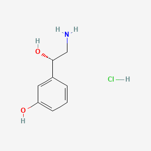 molecular formula C8H12ClNO2 B1601232 (S)-alpha-(Aminomethyl)-3-hydroxybenzyl alcohol hydrochloride CAS No. 43090-68-2