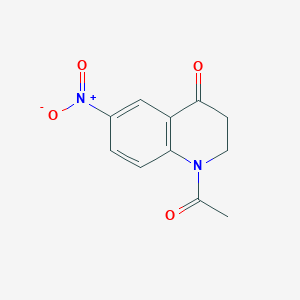 molecular formula C11H10N2O4 B1601234 1-Acetyl-6-nitro-2,3-dihydroquinolin-4(1H)-one CAS No. 57445-27-9