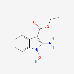 molecular formula C11H12N2O3 B1601244 Ethyl 2-amino-1-hydroxy-1H-indole-3-carboxylate CAS No. 65547-91-3