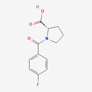 molecular formula C12H12FNO3 B1601246 (S)-1-(4-Fluorobenzoyl)pyrrolidine-2-carboxylic acid CAS No. 62522-93-4