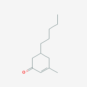 molecular formula C12H20O B1601256 3-Methyl-5-pentyl-2-cyclohexen-1-one CAS No. 42161-41-1