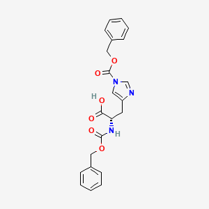 molecular formula C22H21N3O6 B1601287 Z-His(Z)-OH CAS No. 35016-67-2