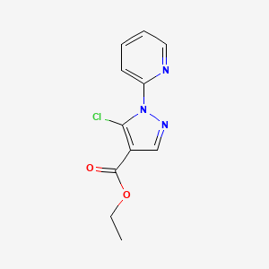molecular formula C11H10ClN3O2 B1601311 Ethyl 5-chloro-1-(pyridin-2-YL)-1H-pyrazole-4-carboxylate CAS No. 98475-61-7