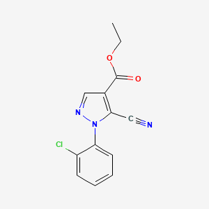 molecular formula C13H10ClN3O2 B1601315 ethyl 1-(2-chlorophenyl)-5-cyano-1H-pyrazole-4-carboxylate CAS No. 98476-18-7