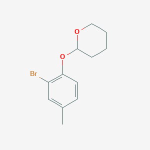 molecular formula C12H15BrO2 B1601320 2-(2-bromo-4-methylphenoxy)tetrahydro-2H-pyran CAS No. 114212-23-6