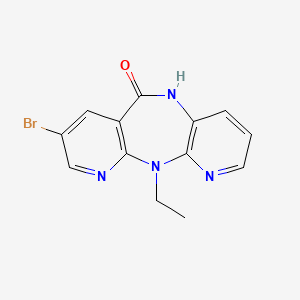 molecular formula C13H11BrN4O B1601324 8-Bromo-11-ethyl-5,11-dihydro-6H-dipyrido[3,2-B:2',3'-E][1,4]diazepin-6-one CAS No. 134698-42-3