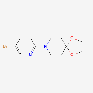 molecular formula C12H15BrN2O2 B1601325 8-(5-Bromopyridin-2-yl)-1,4-dioxa-8-azaspiro[4.5]decane CAS No. 501954-42-3