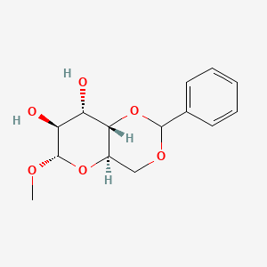 molecular formula C14H18O6 B1601339 (4Ar,6S,7S,8S,8aS)-6-methoxy-2-phenyl-4,4a,6,7,8,8a-hexahydropyrano[3,2-d][1,3]dioxine-7,8-diol CAS No. 65530-26-9