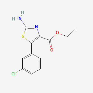 molecular formula C12H11ClN2O2S B1601370 Ethyl 2-amino-5-(3-chlorophenyl)thiazole-4-carboxylate CAS No. 77505-90-9