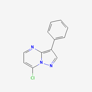 molecular formula C12H8ClN3 B1601374 7-CHLORO-3-PHENYL-PYRAZOLO[1,5-A]PYRIMIDINE CAS No. 77493-93-7