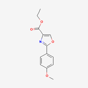 molecular formula C13H13NO4 B1601376 2-(4-甲氧基苯基)恶唑-4-羧酸乙酯 CAS No. 78979-61-0