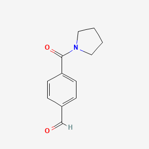 molecular formula C12H13NO2 B1601378 4-(Pyrrolidine-1-carbonyl)benzaldehyde CAS No. 80020-05-9