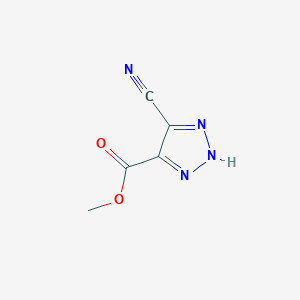 molecular formula C5H4N4O2 B1601399 Methyl 4-cyano-1H-1,2,3-triazole-5-carboxylate CAS No. 60034-39-1