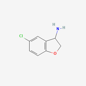 molecular formula C8H8ClNO B1601424 5-Chloro-2,3-dihydro-benzofuran-3-ylamine CAS No. 769-21-1