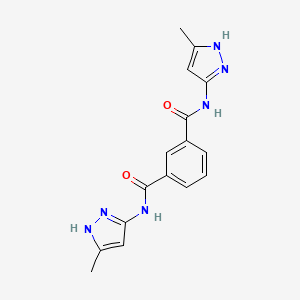 molecular formula C16H16N6O2 B1601434 1,3-Benzenedicarboxamide, N,N'-bis(5-methyl-1H-pyrazol-3-yl)- CAS No. 625386-01-8