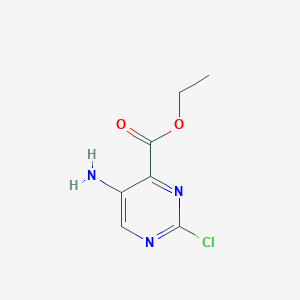 molecular formula C7H8ClN3O2 B1601445 Ethyl 5-amino-2-chloropyrimidine-4-carboxylate CAS No. 59950-50-4