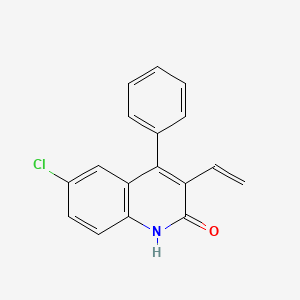 molecular formula C17H12ClNO B1601451 6-chloro-4-phenyl-3-vinylquinolin-2(1H)-one CAS No. 62452-22-6