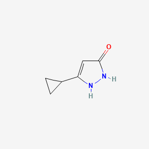 molecular formula C6H8N2O B1601455 5-环丙基-1H-吡唑-3(2H)-酮 CAS No. 199125-36-5