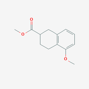 molecular formula C13H16O3 B1601501 Methyl 5-methoxy-1,2,3,4-tetrahydronaphthalene-2-carboxylate CAS No. 83781-71-9