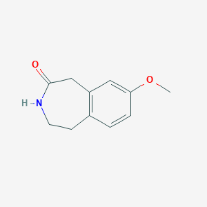 molecular formula C11H13NO2 B1601520 8-Methoxy-4,5-dihydro-1H-benzo[d]azepin-2(3H)-one CAS No. 37682-06-7