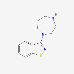molecular formula C12H15N3S B1601524 3-(1,4-Diazepan-1-yl)benzo[d]isothiazole CAS No. 99748-44-4