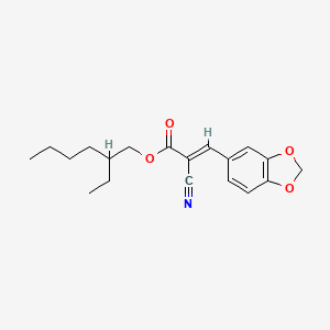 molecular formula C19H23NO4 B1601527 2-Ethylhexyl alpha-cyano-3,4-methylenedioxycinnamate CAS No. 63524-66-3